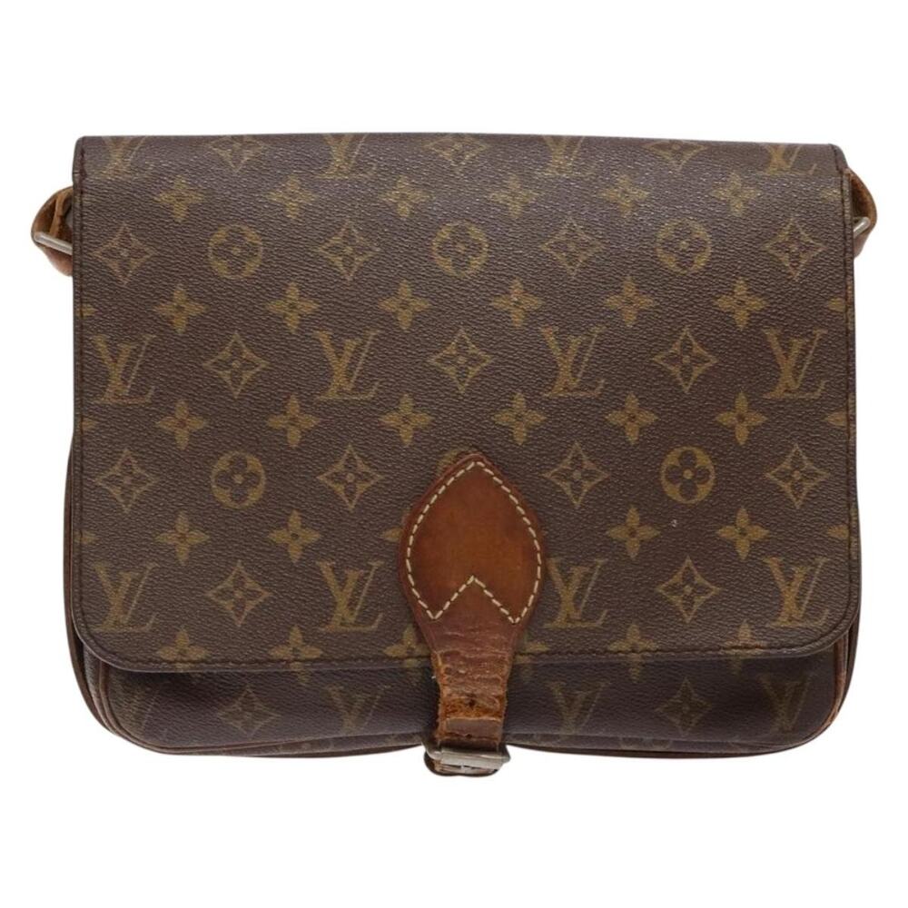 Louis Vuitton Monogram Cartouchiere GM Shoulder Bag Brown